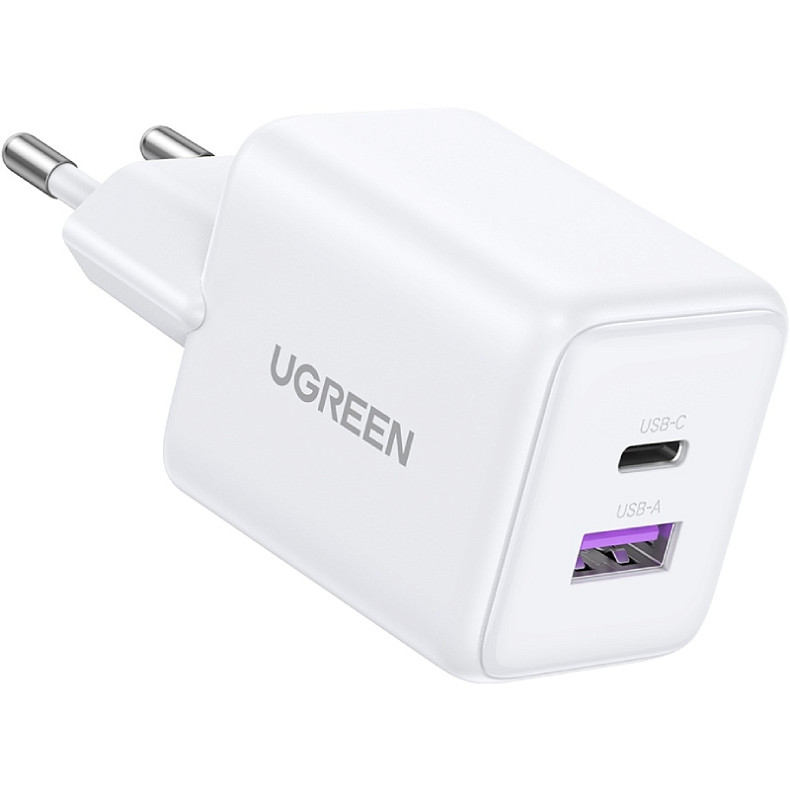 Зарядное устройство Ugreen 2xUSB 30W (USB-A + USB-C) X516 Gan белый