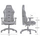 Крісло ігрове Anda Seat Luna L Grey Fabric Size L