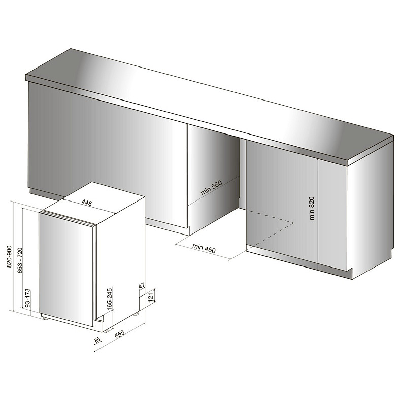 Вбудована посудомийка Indesit DSIE 2B10