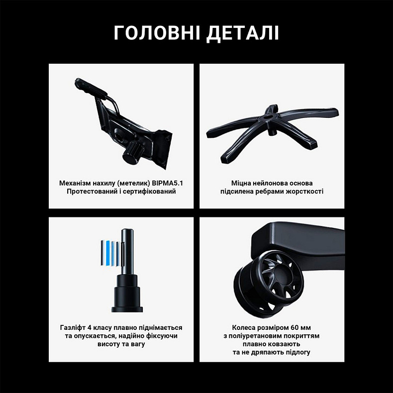 Крісло для геймерів Anda Seat Luna Pro Gray Fabric Size L (AD18T-44-G-F)