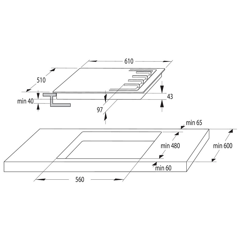 Варильна поверхня газова Gorenje GT 641 KB