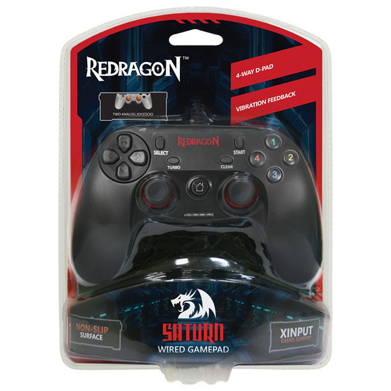 Геймпад Redragon Redragon Saturn USB Xinput-PS3, 12 кн., 2 стіка