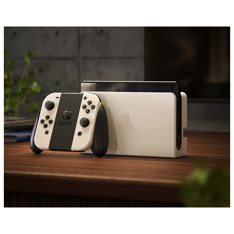 Портативная игровая приставка Nintendo Switch OLED with White Joy-Con (045496453435)