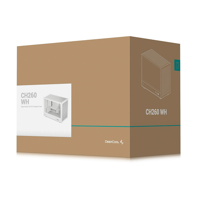 Корпус DeepCool CH260 White (R-CH260-WHNGM0-G-1) без БП