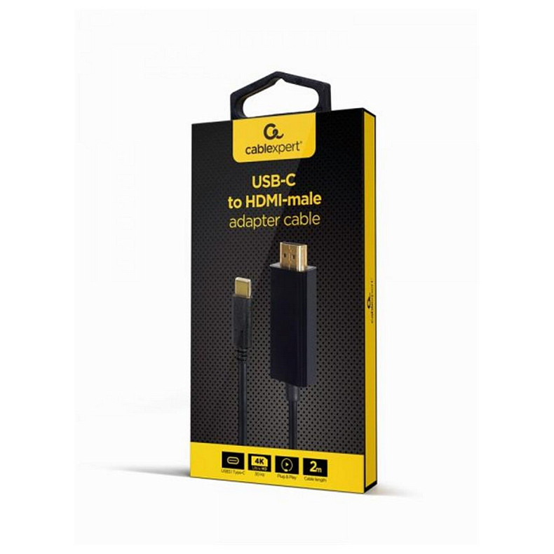 Кабель Cablexpert (A-CM-HDMIM-01) USB Type C - HDMI, 2 м, черный