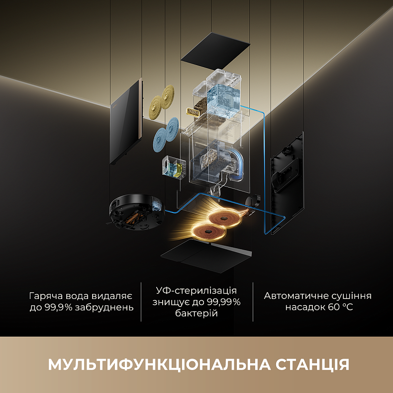 Робот пилосос MOVA MOBIUS 60 Black-EUA