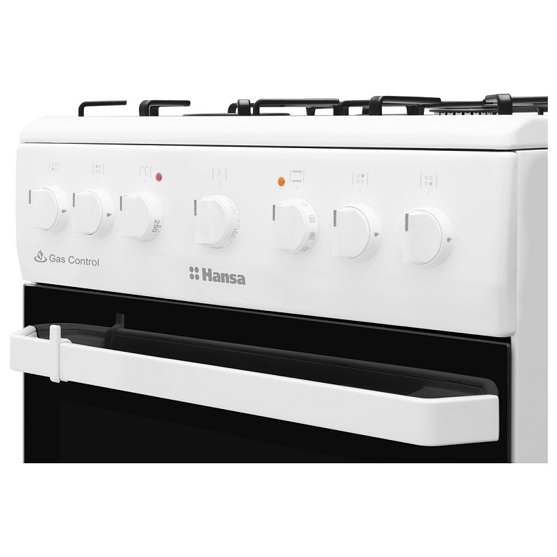 Плита Hansa комбінована, 50х60см, 62л, емаль, газ контр., білий