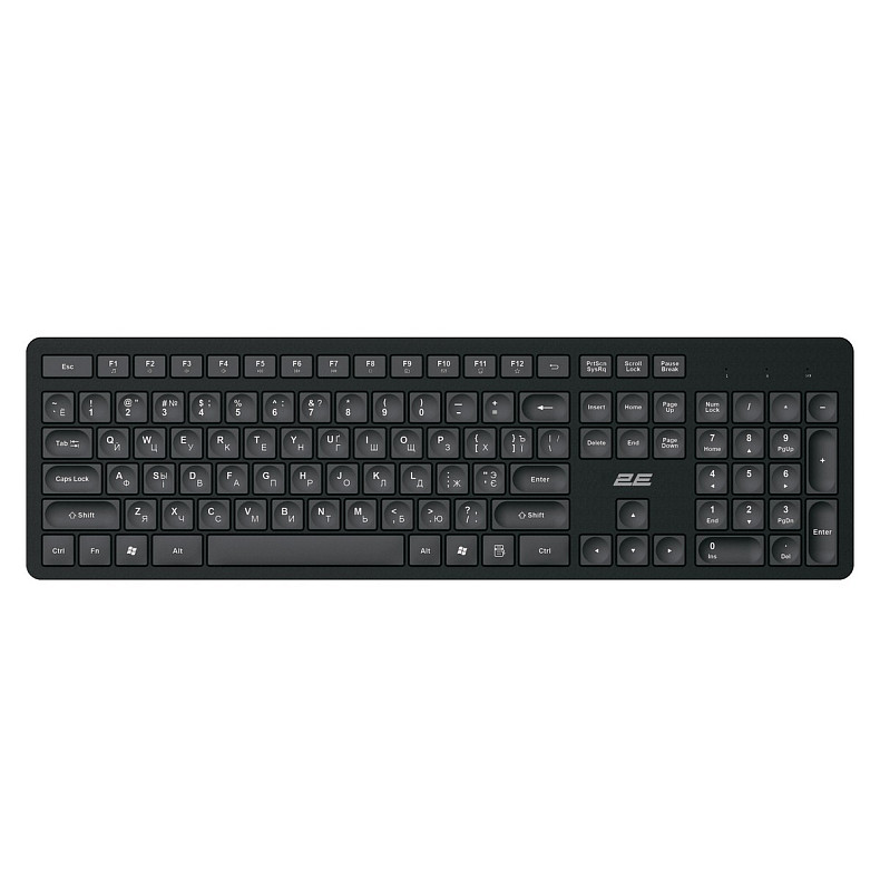Клавиатура мембранная 2E KS260 106key, WL, EN/UK/RU, черный