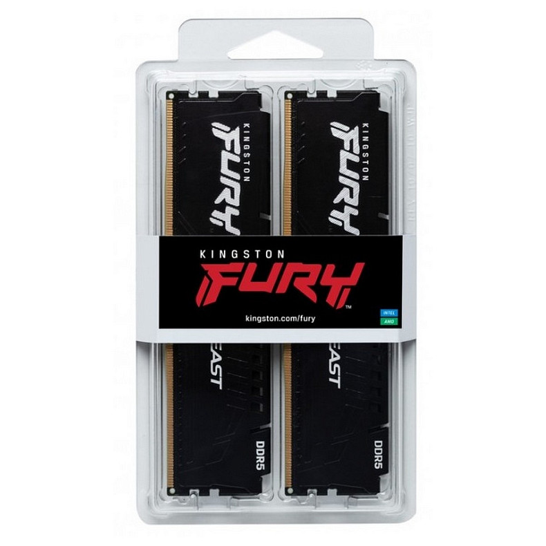 ОЗП Kingston Fury Beast Black 2x8GB 5600 DDR5 (KF556C36BBEK2-16)