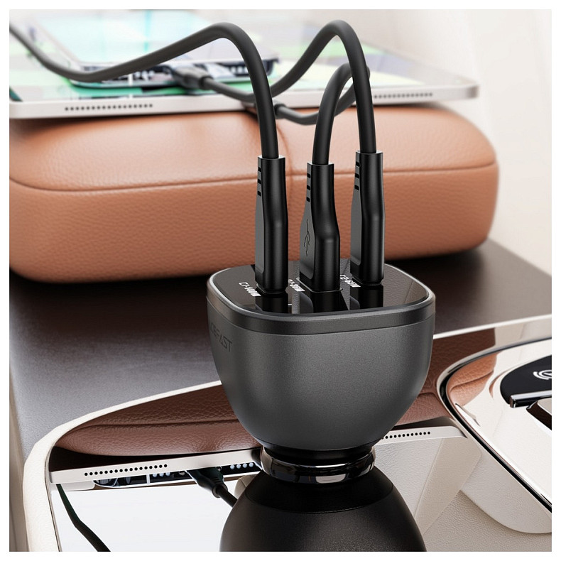 Автозарядка 3xUSB 165W (2xUSB-C + USB-A) B14 Acefast