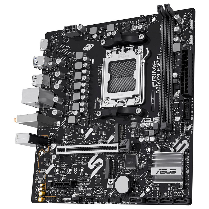 Материнcька плата ASUS PRIME B850M-F WIFI sAM5 B850 2xDDR5 M.2 HDMI Wi-Fi BT mATX