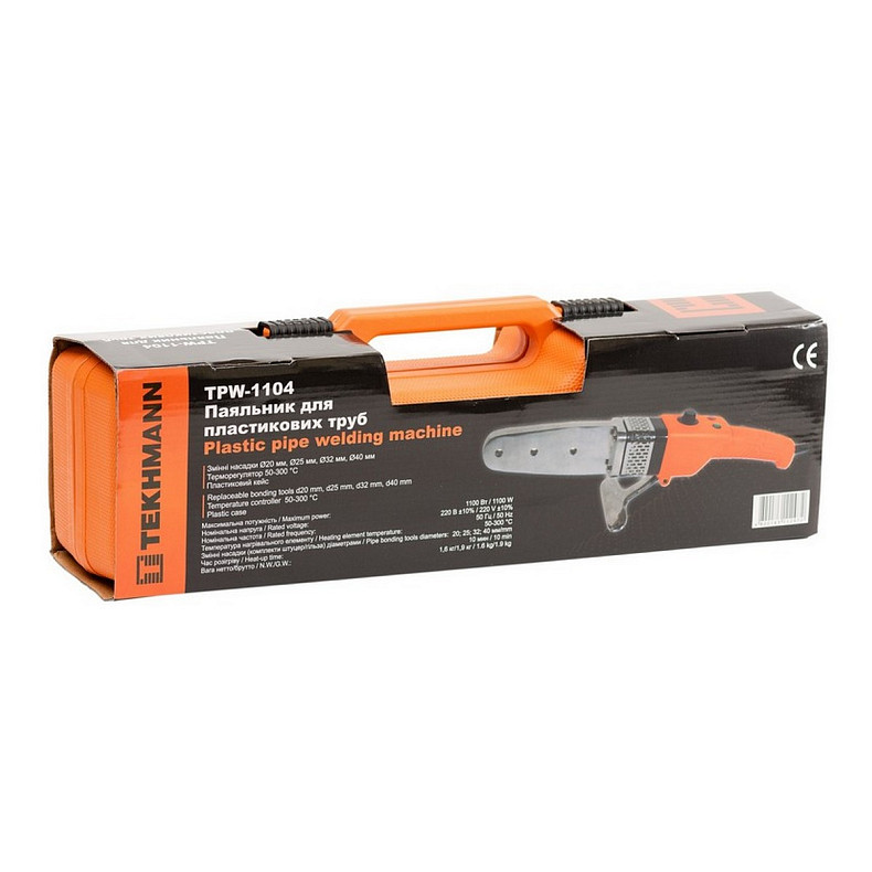 Паяльник для пластиковых труб Tekhmann TPW-1104 220В 1100Вт 50-300°C