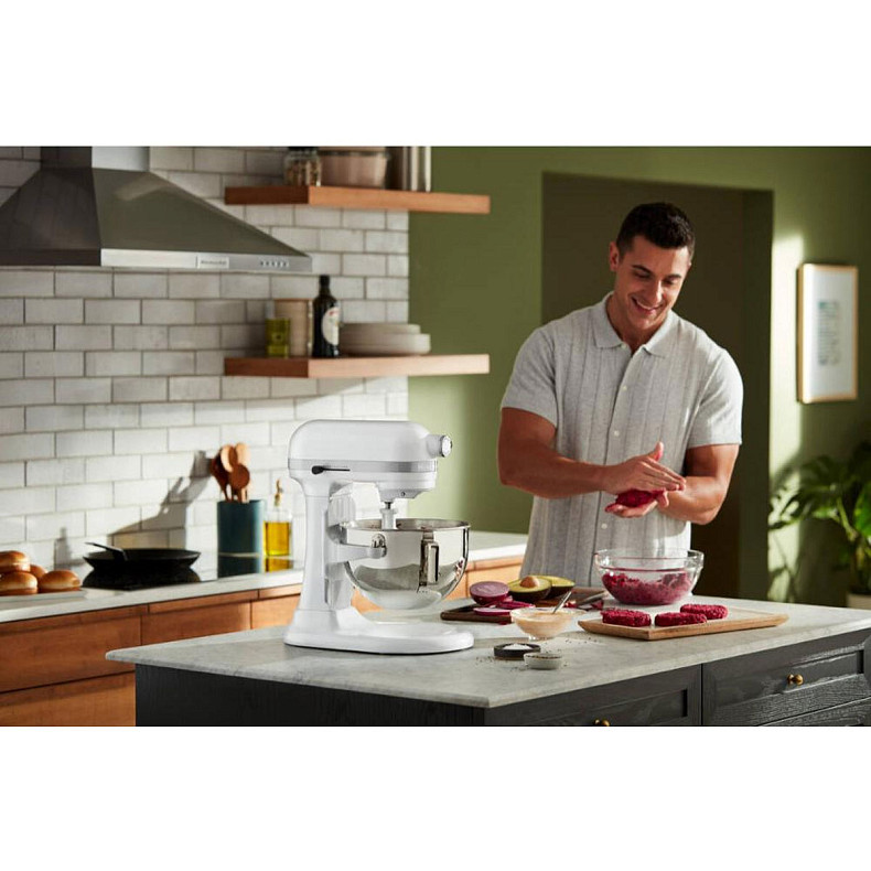 Кухонная машина KitchenAid Heavy Duty 5,2 л 5KSM55SXXEWH с подъемной чашей, белый