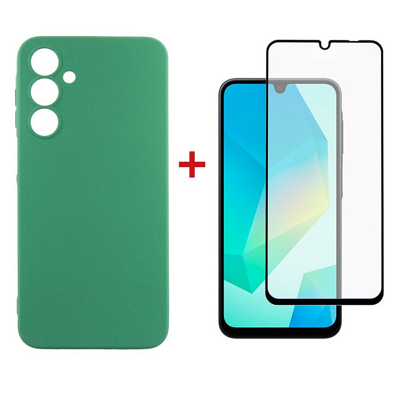 Чeхол-накладка Dengos Soft для Samsung Galaxy A16 SM-A165 Mint (DG-KM-134) + защитное стекло