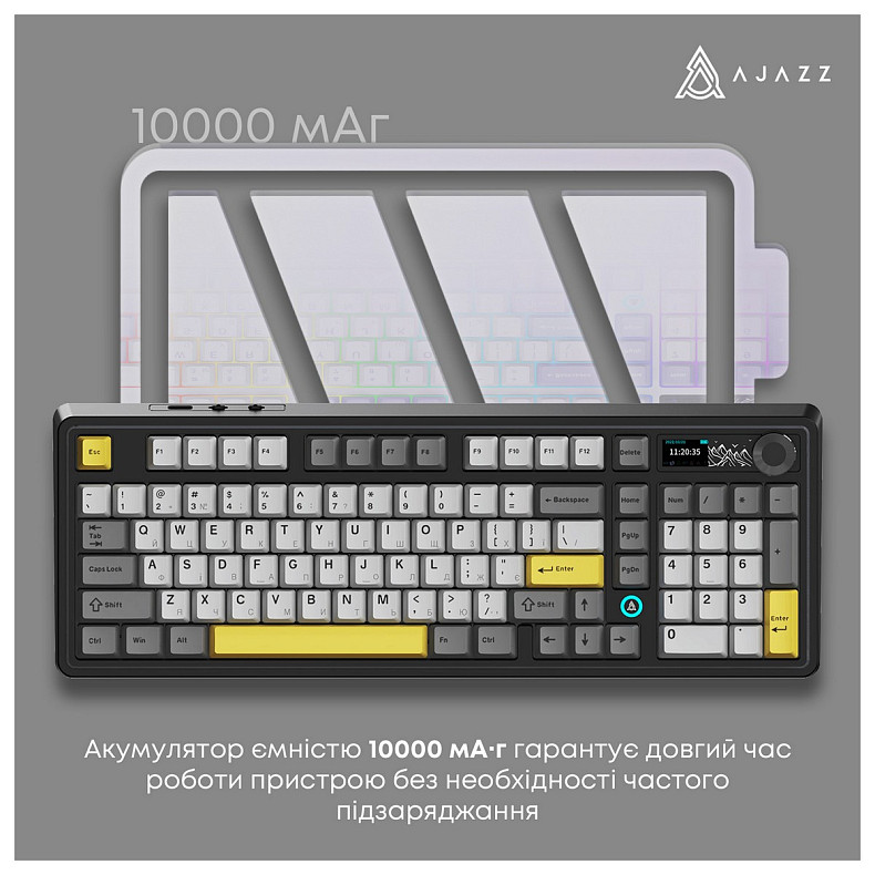 Клавіатура Ajazz AK980 V2 Gift Switch V2 Black (AK980-V2-G-BGY)