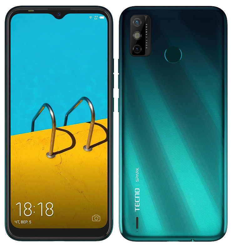 Смартфон TECNO Spark 6 Go 3/64Gb Dual SIM Ice Jadeite (4895180762925)