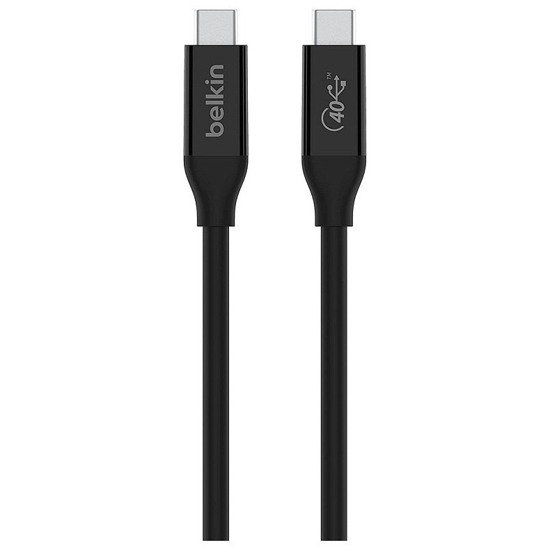 Кабель Belkin USB-C > USB-C, 0.8м, 100Вт, Thunderbolt 3,  40Гбс, чорний