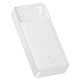 Универсальная мобильная батарея Baseus Bipow 20000mAh 15W 3A, MicroUSB, 2xUSB, 1xType-C In/Out White