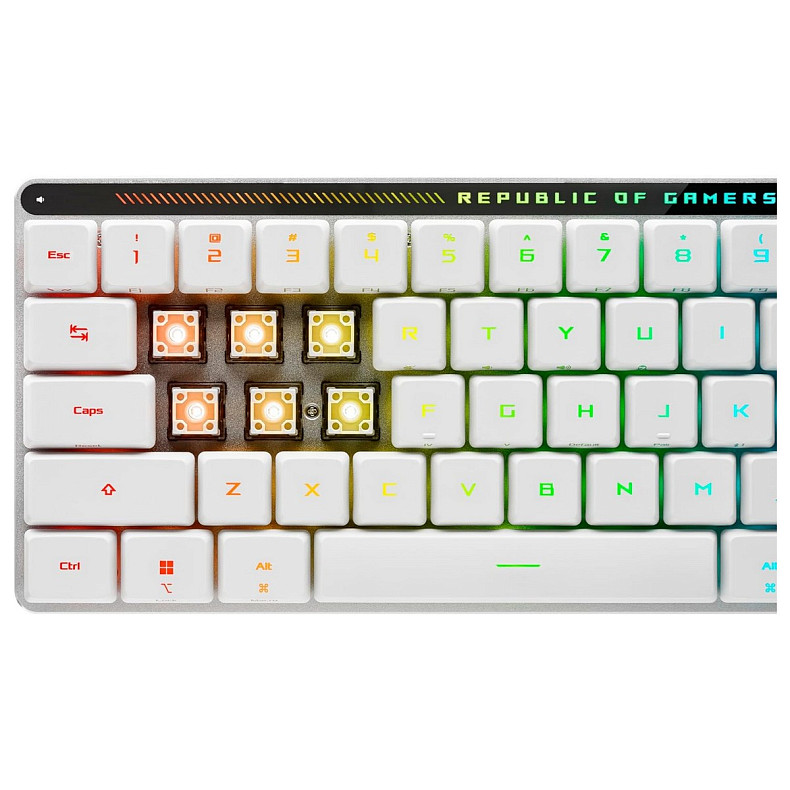 Клавіатура Asus ROG Falchion RGB WL BT White (90MP03EC-BKMA10)