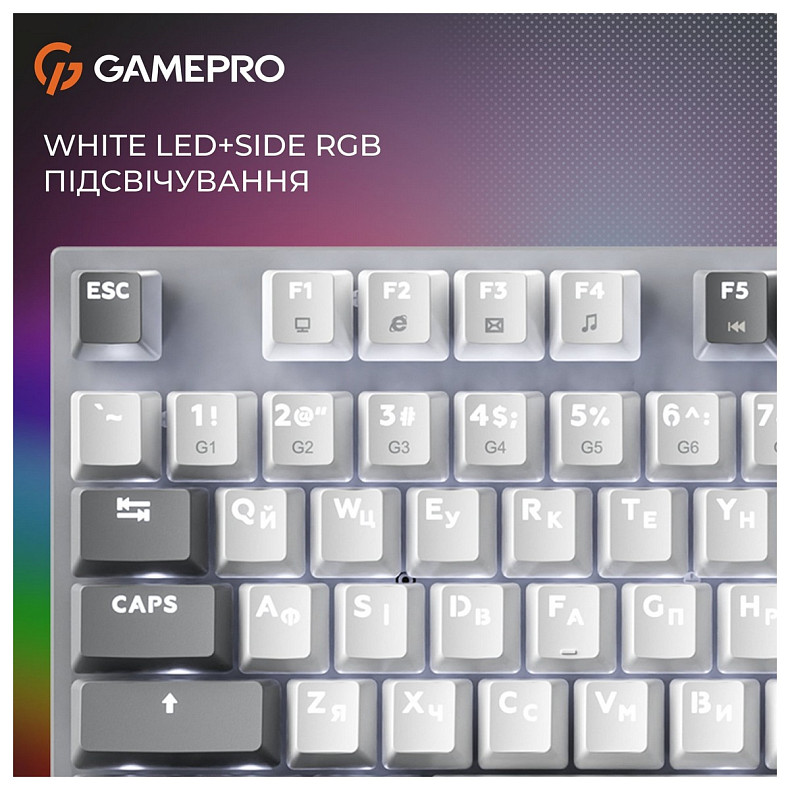 Клавиатура GamePro Genesis Metallic MK144G Outemu Red Swithes USB Gray