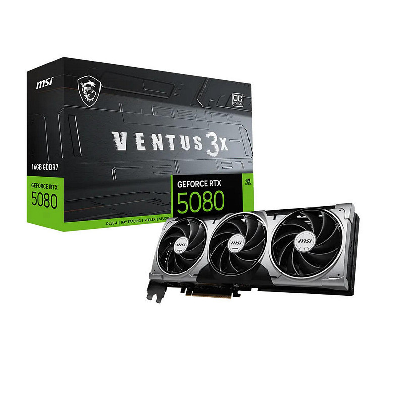 Видеокарта MSI GeForce RTX 5080 16GB GDDR7 VENTUS 3X OC