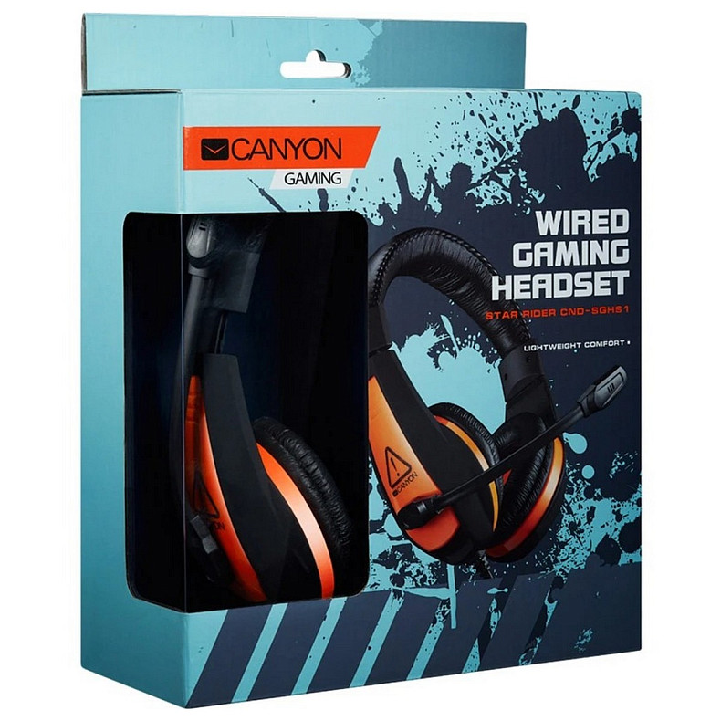 Наушники Canyon CND-SGHS1A Black/Orange