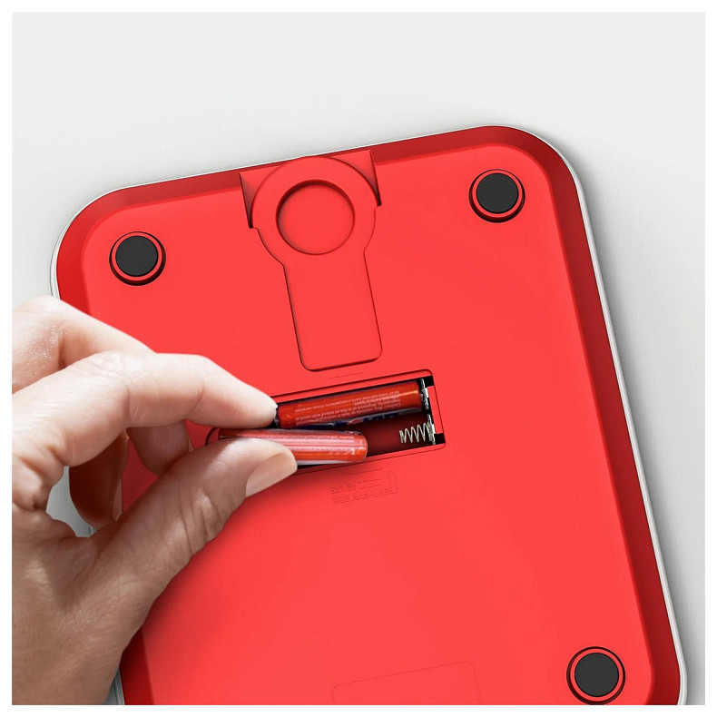 Ваги Tefal кухонні Optiss, 5кг, AAAx2 в комплекті, скло, червоний