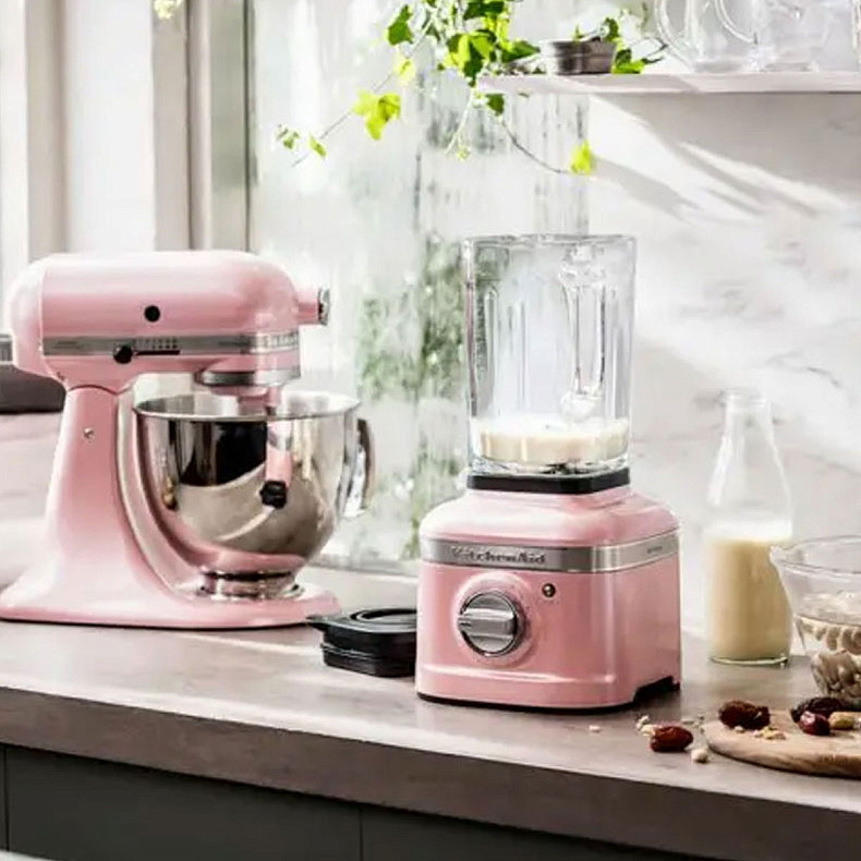 Блендер KitchenAid Artisan K400 1,4 л 5KSB4026ESP зі скляним стаканом рожевий шовк