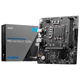 Материнская плата MSI PRO H610M-E DDR4 s1700 H610 2xDDR4 M.2 HDMI DSub mATX (911-7D48-021)