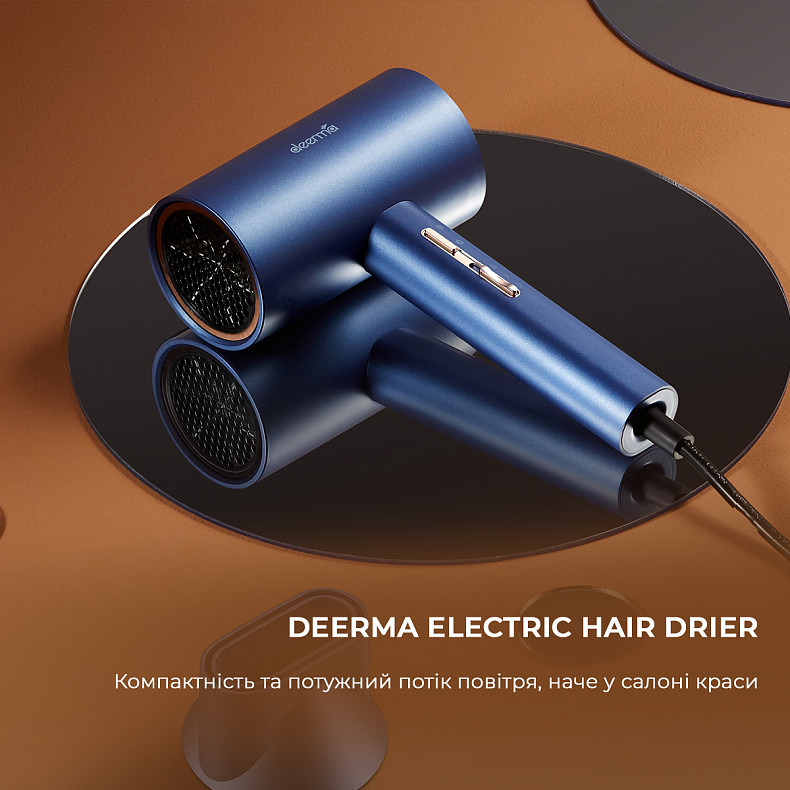 Фен для волосся з іонізацією Deerma DEM-CF15W