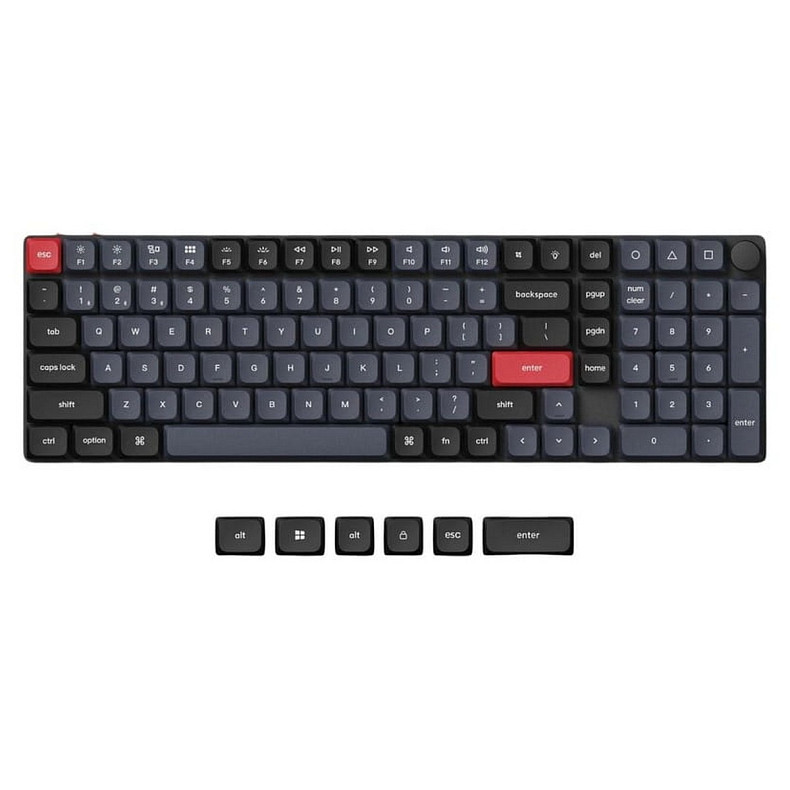 Клавіатура Keychron K17 Pro 100Key Gateron MX 2.0 Red WL/BT/USB-A QMK RGB чорний