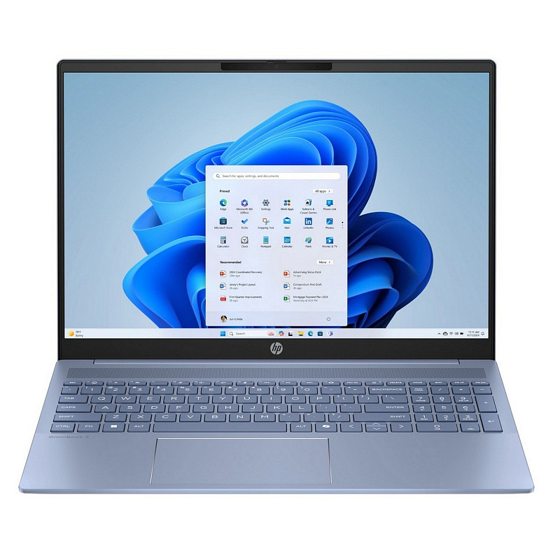 Ноутбук HP OmniBook 5 16-af1011ru 16" WUXGA IPS AG, Intel U7-255U, 24GB, F1TB, UMA, DOS, голубой