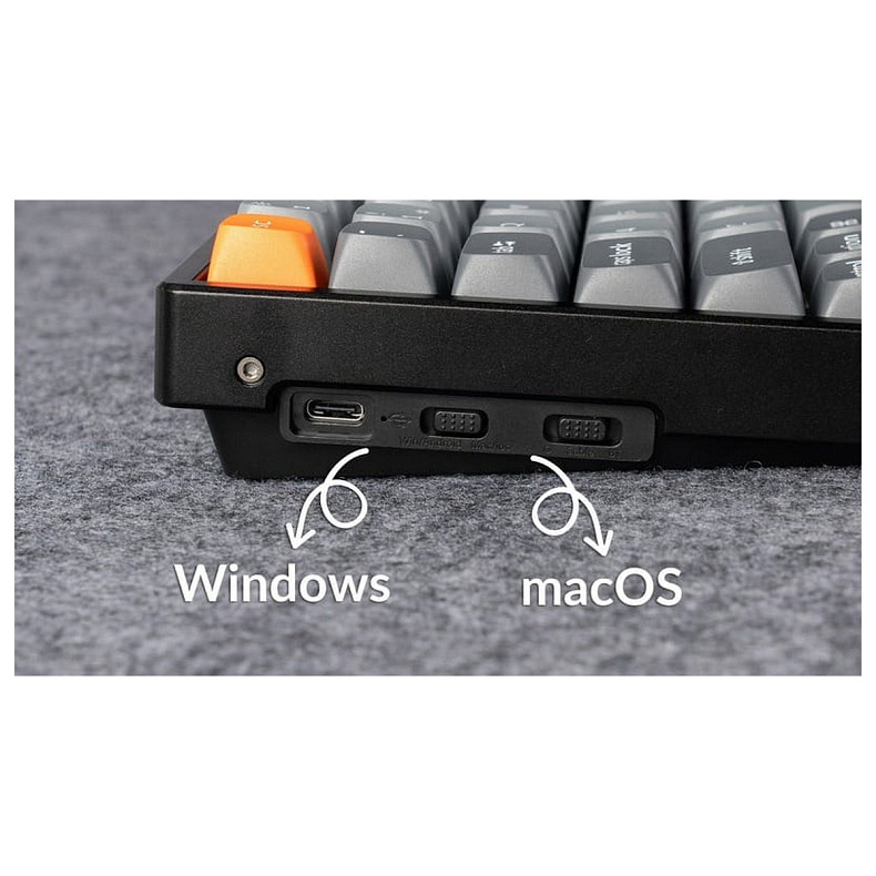 Клавіатура Keychron K2 Max 84Key K Super Banana WL/BT/USB-A QMK EN/UKR RGB чорний