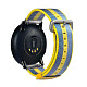 Универсальный текстильный ремешок для часов, 22мм (Amazfit Stratos/Pace), желто-голубой (AMZSTRUNTXT-BE)