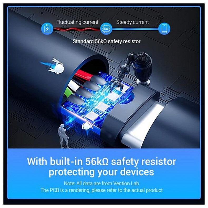 Кабель Vention USB Type-C - USB, 1.5m, Black (COKBG)