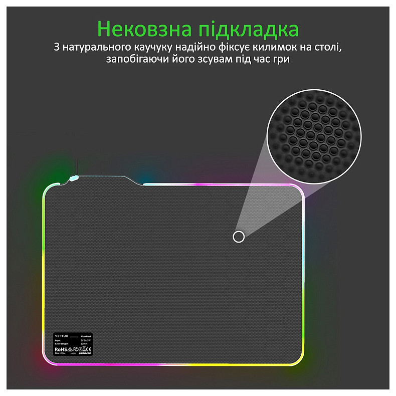 Килимок Vertux Fluxpad Black