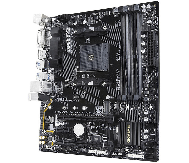 Материнская плата Gigabyte GA-AB350M-DS3H V2 Socket AM4