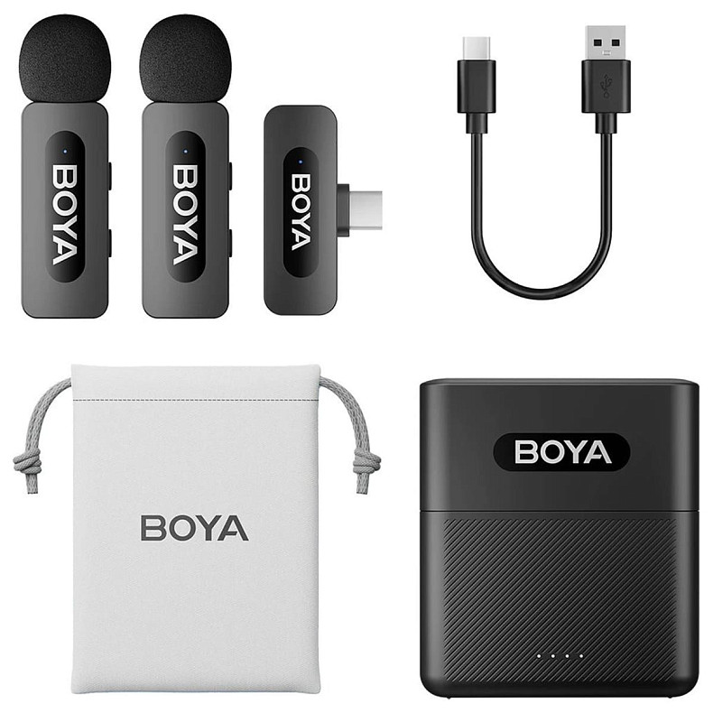 Бездротовий петличний мікрофон BOYA BY-V30 Type-C Black