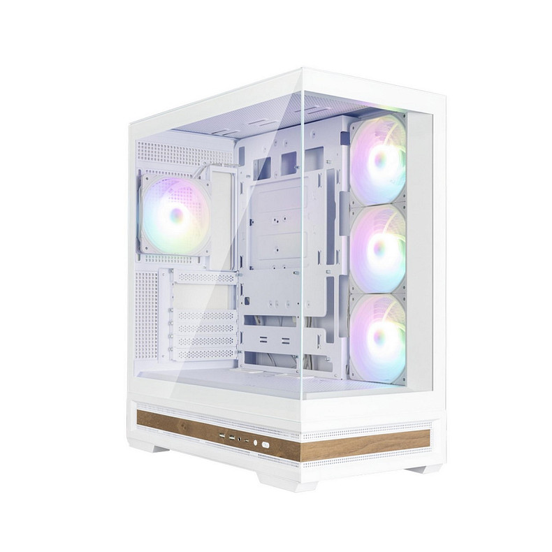 Корпус Zalman P40 NAMU, без БЖ, 2xUSB3.0, 1xUSB Type-C, 3x120мм ARGB Reverse, 1x120мм ARGB, VGA 420мм white