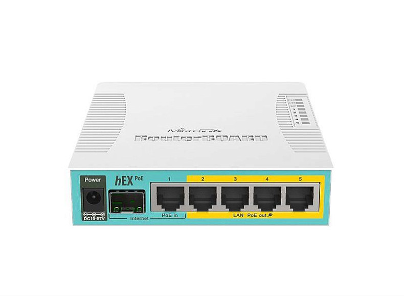 Роутер (маршрутiзатор) Маршрутизатор MIKROTIK RouterBOARD RB960PGS hEX PoE (800MHz/128Mb, 1xUSB, 5х1000Мбит, Passive PoE)