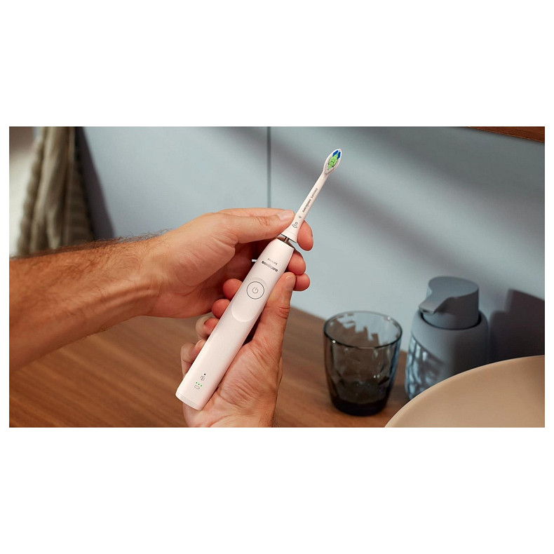 Щітка зубна електр. Philips, Sonicare 5300 Series, 62т. колив/хв, насадок-1, футляр, білий