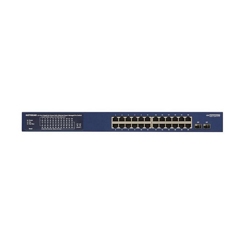 Коммутатор NETGEAR GS724TPP 24xGE PoE, 2xSFP, 380Вт, Управляемый L2