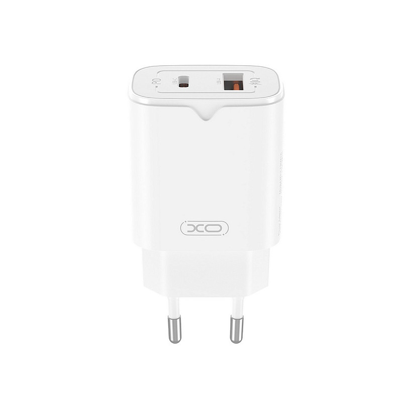 Сетевое зарядное устройство XO L130 (1USB-С, 1USB, 3А) PD, QC 3.0 White (L130.white)