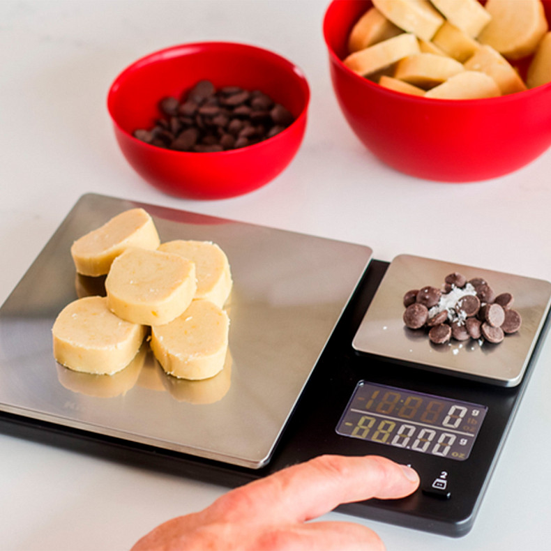 Весы кухонные KitchenAid Measuring, с двойной платформой, серебряный (KQ909G)