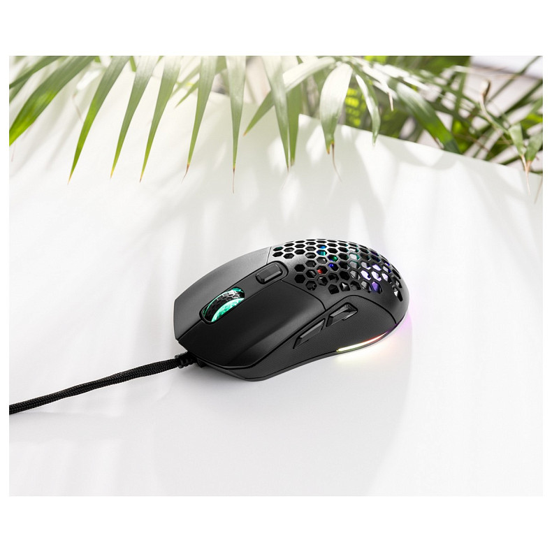 Мишка Sandberg FlexCover 6D Gamer Mouse RGB, ігрова, 12800 dpi., 6кн.Huano чорна