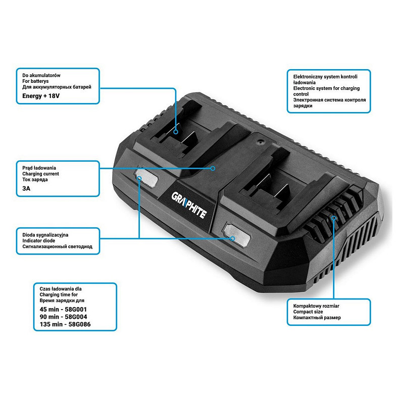 Зарядное устройство для GRAPHITE 58G085