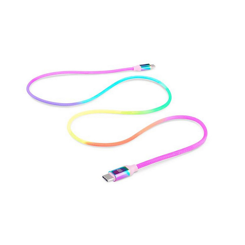 Кабель REAL-EL Premium Rainbow USB Type C-USB Type C 1m (EL123500053)