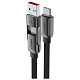 Кабель USB 2.0 USB-A/USB-C to USB-C, 1.2 м, 20V, 3.0A, zink alloy Black, C13-04 Acefast