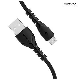 Кабель Proda PD-B47m USB-microUSB, 1м, Black