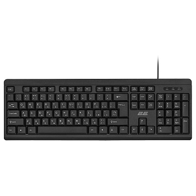 Клавіатура 2E KS108 104key, USB-A, EN/UK, чорний